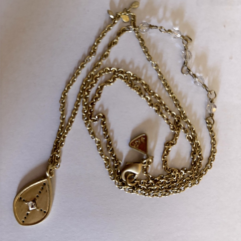Silpada KR Gold finish Pendant with crystals - Picture 2 of 3